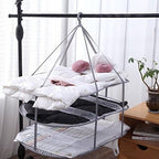 Looca 3-Tier Folded Mesh Clothes Hanging Dryer Sweater Drying Rack 30.3" L * 24.5" W*30.7" H
