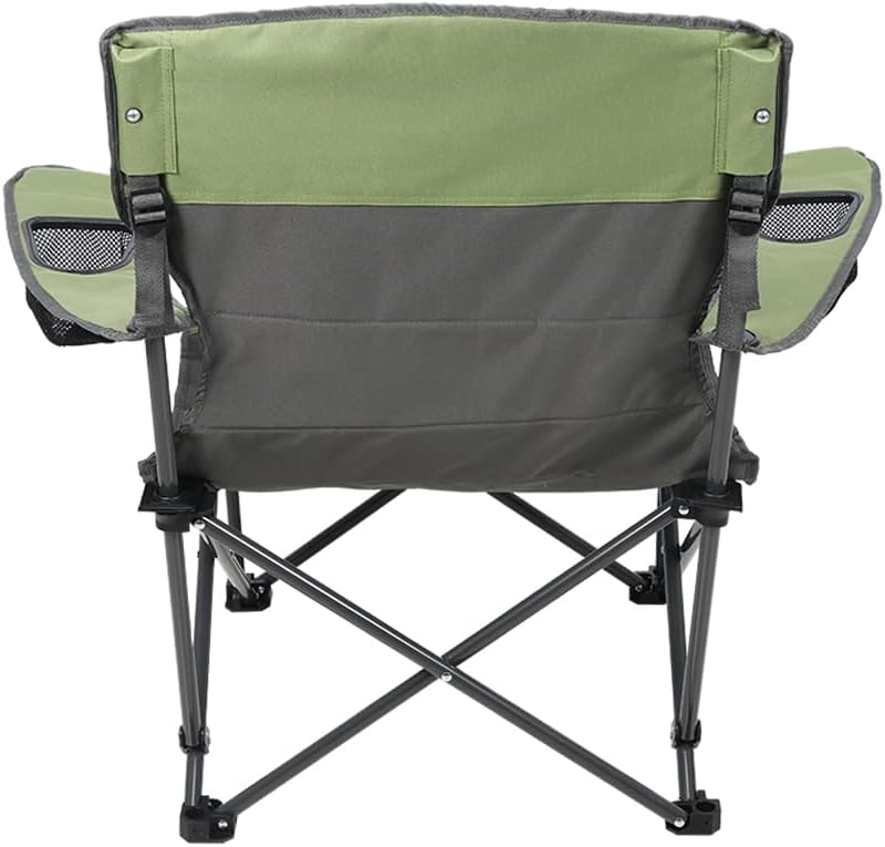 Quilted Double Camping Chair and Single Camping Chair with Padded Seat and Ba...