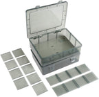 2 Pack Plastic Storage Organizer Box, Storage Container, Jewelry Organizer, Parts Storage Box with Dividers for Crafts, Beads, Buttons, Ornaments, Metal Parts, and More (12 Grids 2 Pack)