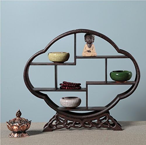 NWFashion Chinese Wooden Rosewood Display Stand Decoration 11" Curio Cab...