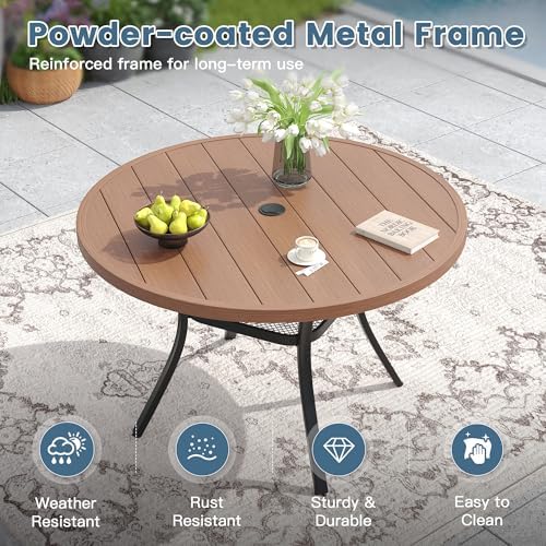 DIFY Outdoor Dining Set for 6, Patio Dining Furniture Set Includes 47.2"...