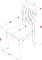 East West Furniture LGAV9-LWH-W 9 Piece Dining Room Furniture Set Includes a Rectangle Kitchen Table with Butterfly Leaf and 8 Dining Chairs, 42x84 Inch, Linen White