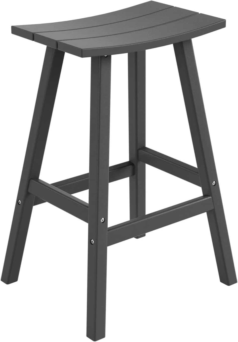 HDPE Laguna Contempo 29" Saddle Bar Stool, Gray