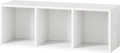 IOTXY DIY Modular Cube Bookcase - CubeXY Customizable Stackable Expandable Basic Shelving Units, 3-Cube Wooden Open Bookshelf for Fabric Storage Bin Organizer, White
