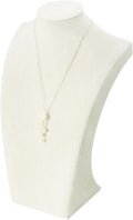 Coward Big Necklace Bust Stand for Selling Show, Beige Velvet Necklace Jewelry Display Holder for Home Use or Store Shop Show (13" Hight)