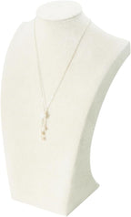 Coward Big Necklace Bust Stand for Selling Show, Beige Velvet Necklace Jewelry Display Holder for Home Use or Store Shop Show (13" Hight)