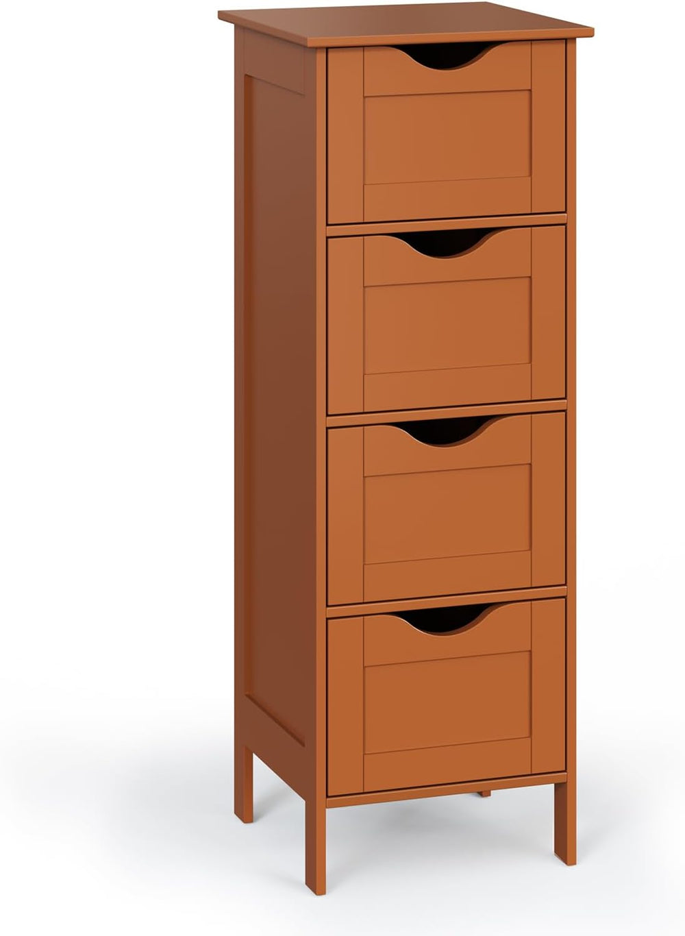 Bonnlo Skinny Bathroom Floor Storage Cabinet,White 12 Inch Wide Deep Small St...