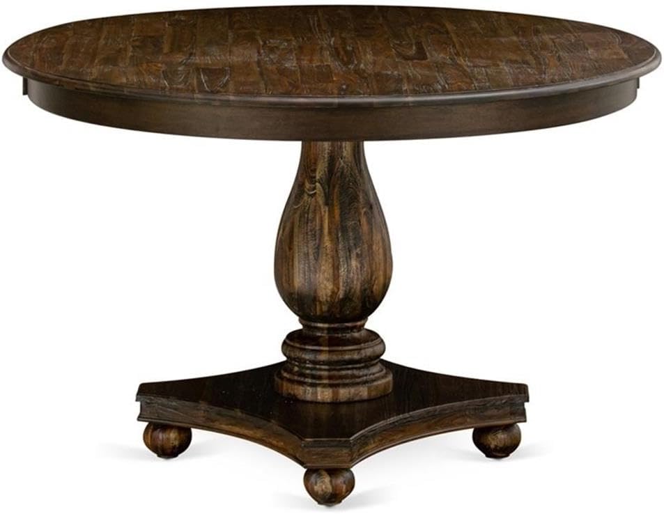 FE2-07-TP Ferris Dining Table - a Round Wooden Table Top with Pedestal Base, ...