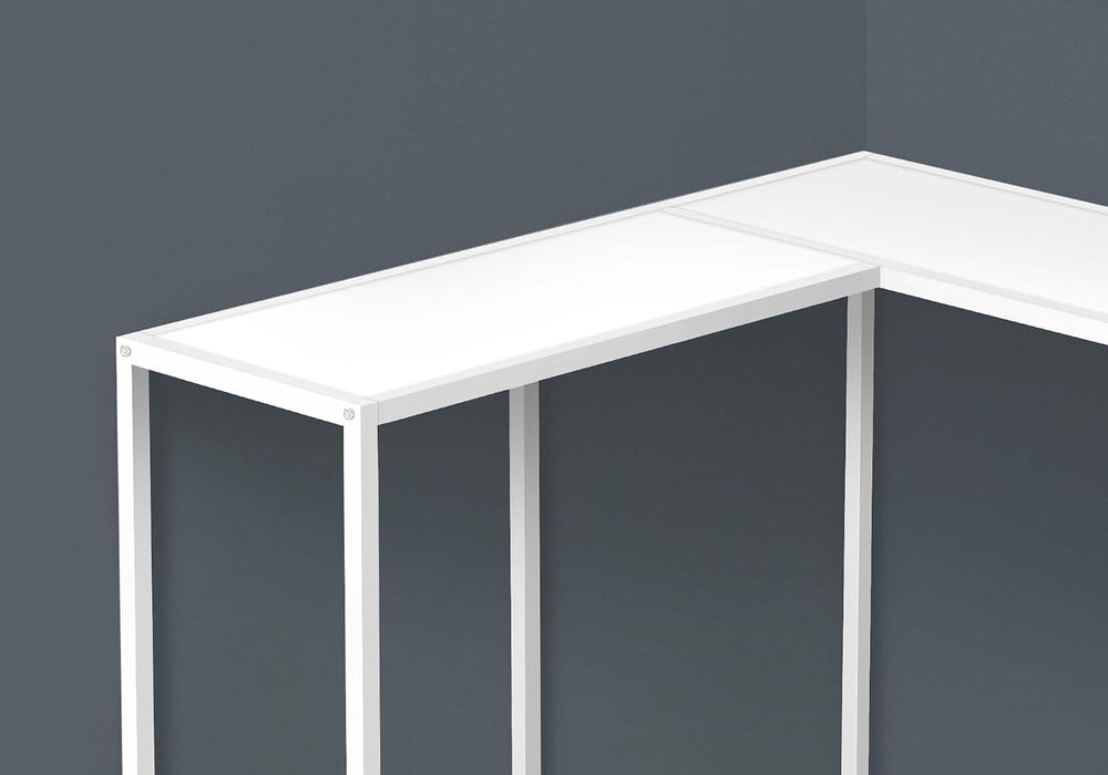 32” Tall Narrow Table, L-Shaped Thin Table for Corner, Narrow Console Table f...