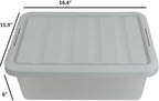 14 Quart Plastic Storage Box, Clear Storage Bin with Lid, 2 Packs