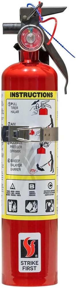 Strike First: RAPID RESPONSE ABC110ST Multi-Purpose 2.5lb Fire Extinguisher w...