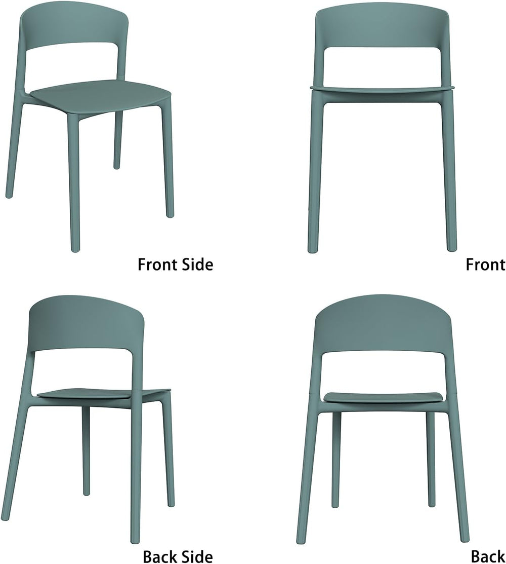 LESHI Plastic Dining Chairs,Modern Dining Chairs Quick Assembly Simple Kitche...