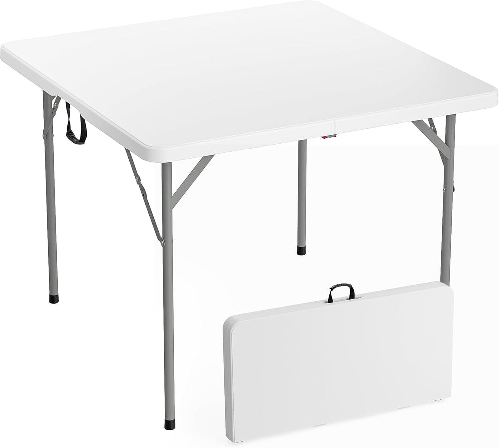 VINGLI 38" Fold in Half Square Table, Bi-Folding Commercial Portable Pla...
