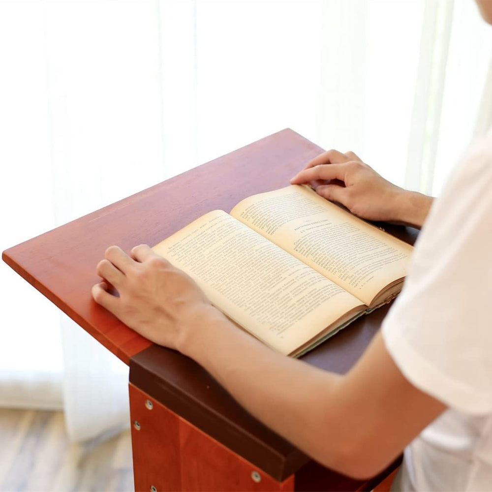 Prayer Bench Stool Table, Wooden Church Prayer Chair Padded Kneeler Shelf Fol...
