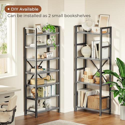SUPERJARE Triple Bookshelf, Bookcase with 11 Open Display Shelves, Wide Book ...