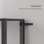 TUTOTAK Bookshelf, 6-Tier Tall Book Shelf, Narrow Bookcase for Small Space, DIY Stackable Bookshelf, for Living Room, Office, Study, Entryway, Industrial, Black BS01BK006