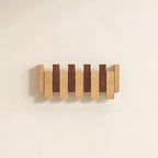 Wooden Wall Hooks,Beech Wood Coat Rack with Magnetic Closure with 4 Hooks, 45° Angle Rust-Proof Entryway Hooks for Sturdy Hanging, Eco-Friendly Finish for Hallway, Bedroom, Bathroom