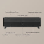 POVISON Fully-Assembled Mid Century Modern TV Stand with Legs, 78.74" Wood Media Console with Adjustable LED Light, Entertainment Center with Storage for Living Room