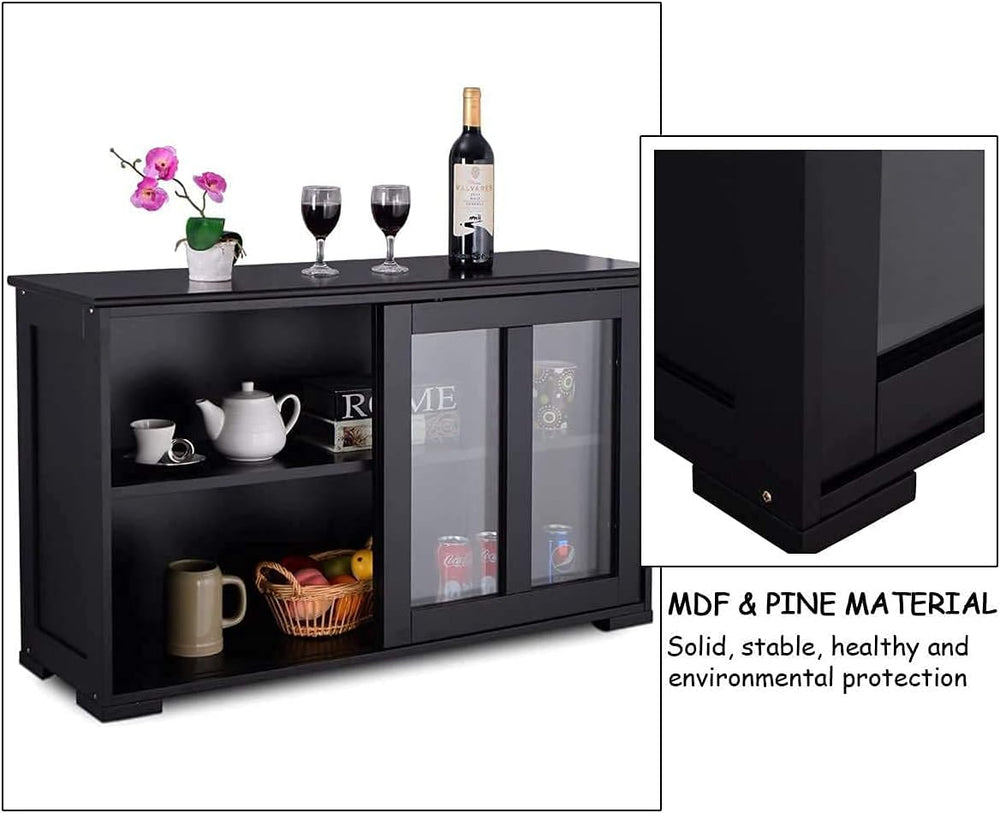 FANTASK Kitchen Storage Cabinet Sideboard, Stackable Buffet w/Height-Adjustab...