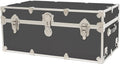 Rhino Classic Large Trunk for Camp & College, Dorm Storage Footlocker Chest | 32"L x 18"W x 14"H, 1500+ lb Capacity, Baltic Birch Plywood, Nickel Plated Steel, Lockable