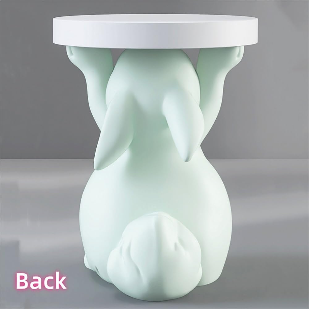Side Table for Couch, Cute Style Rabbit Shape End Table, Living Room Decor wi...