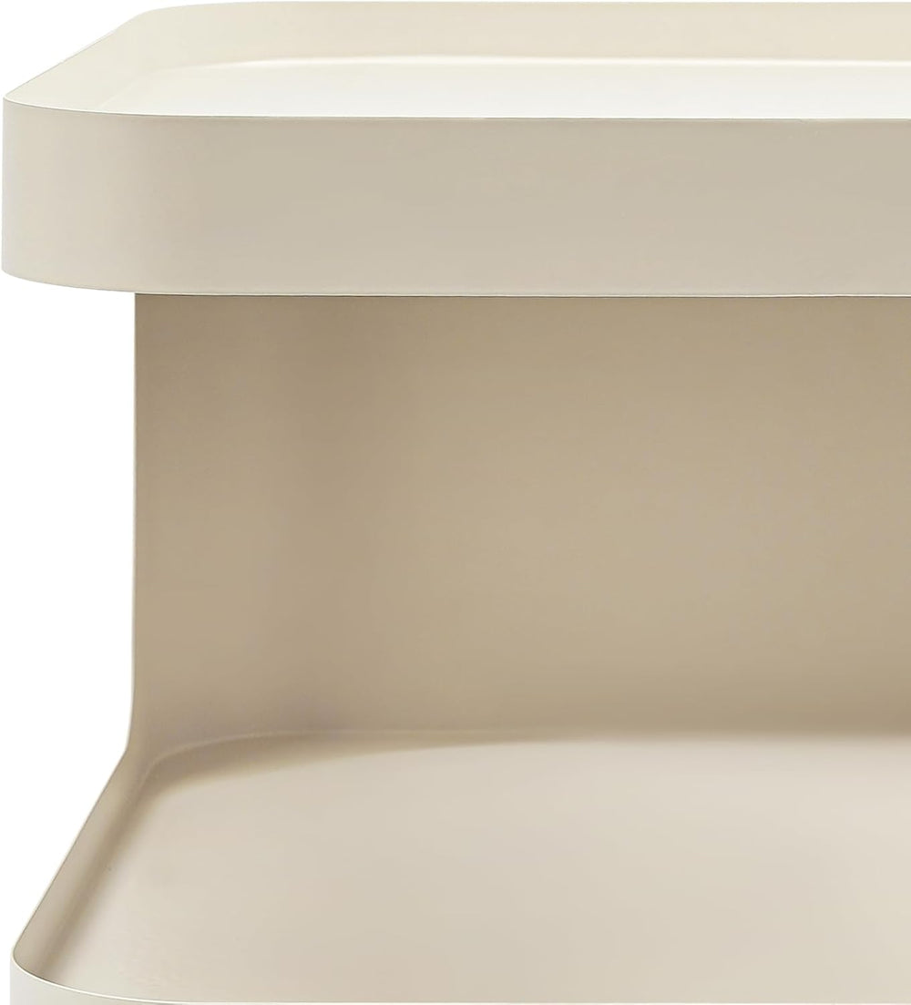 3 Tier Minimalist End Table Modern Side Table with Storage, Freestanding Meta...
