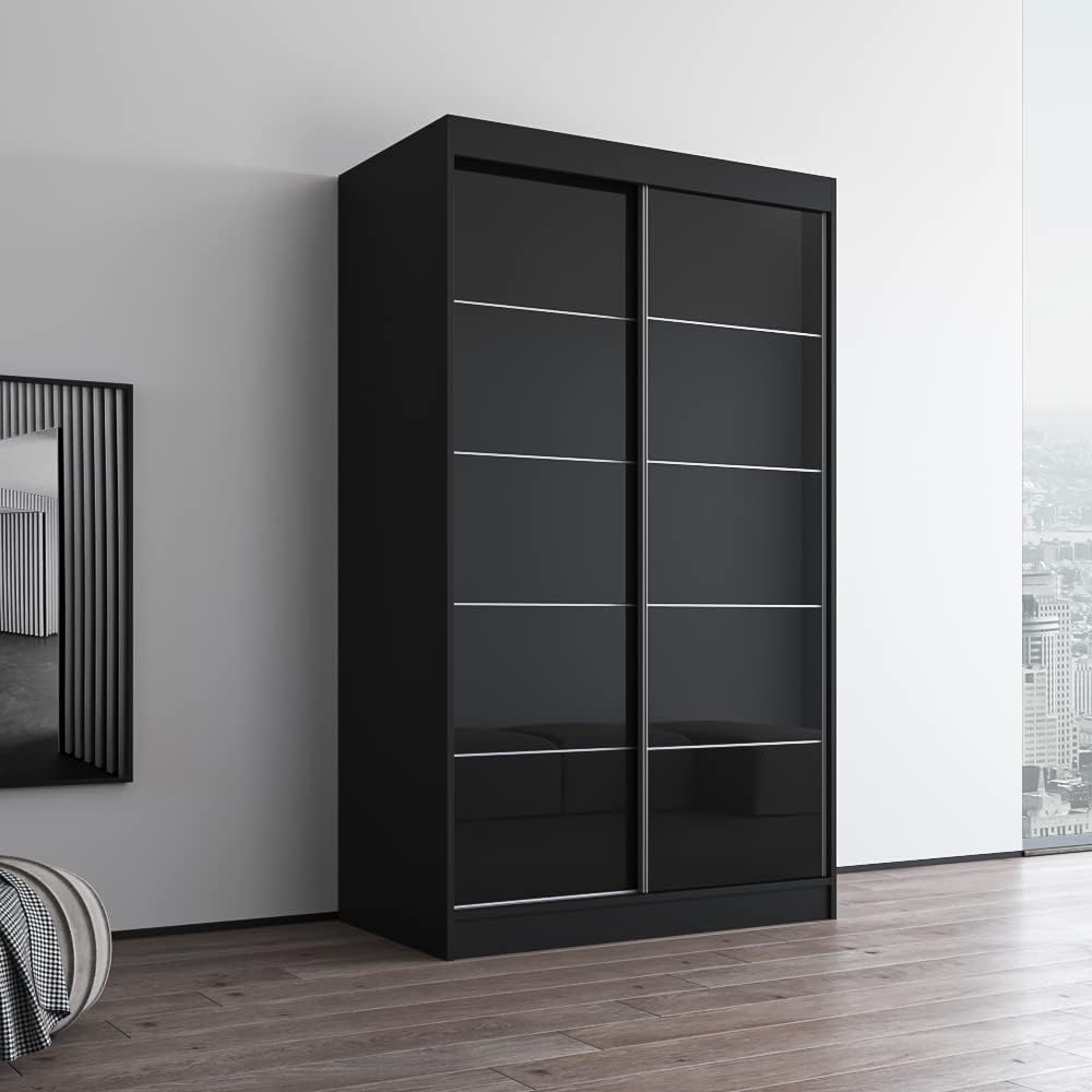 Meble Furniture Aria 2D Wardrobe with Mirror Doors — Spacious Storage with Sh...