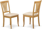 East West Furniture MZAV5-OAK-C 5 Piece Dinette Set for 4 Includes a Rectangle Dining Room Table with Dropleaf and 4 Linen Fabric Kitchen Dining Chairs, 36x54 Inch, Oak