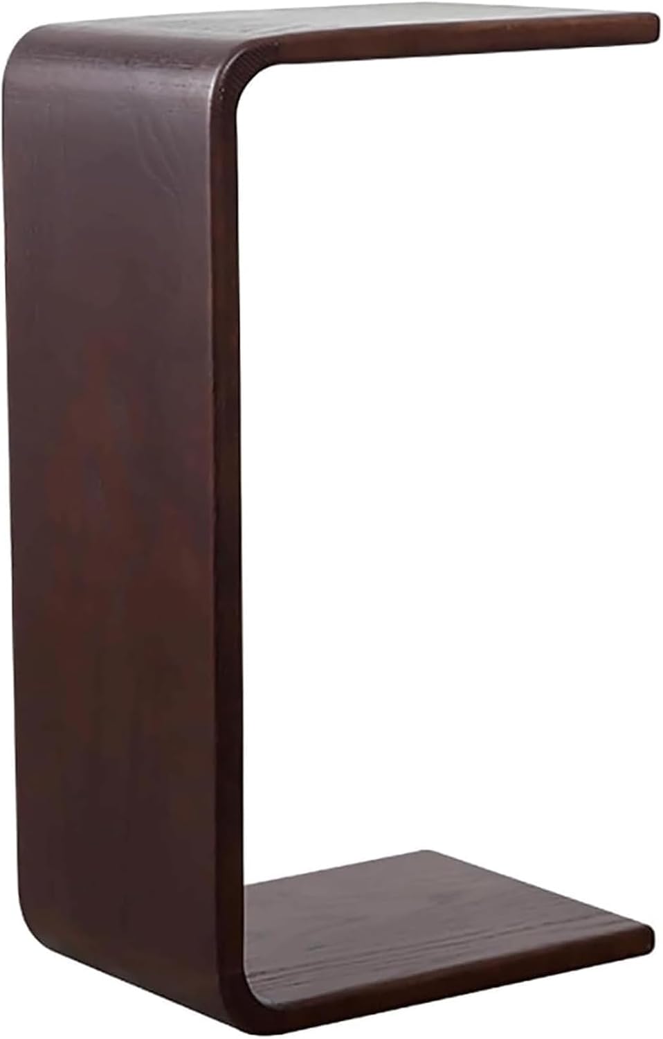 C Shaped End Table, Corner End Table Coffee Table Save Space Bedside Table(Wa...