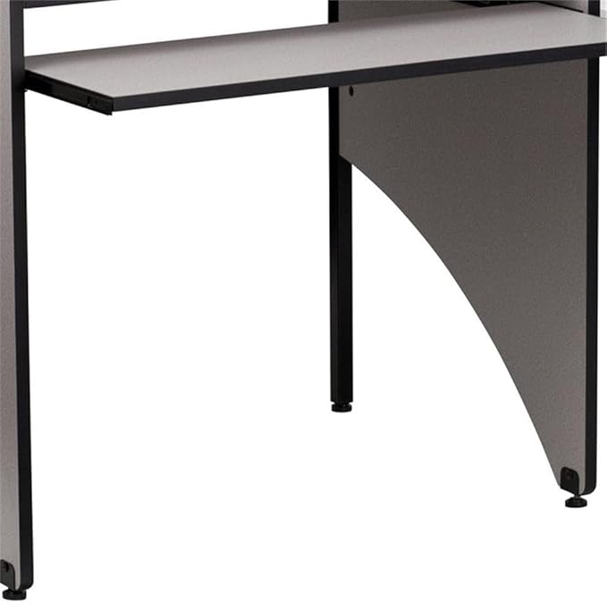 Flash Furniture Kevin Starter Student Study Carrel for Testing Centers and Classrooms, Starter Study Carrel Unit/Private Student Testing Desk, Gray
