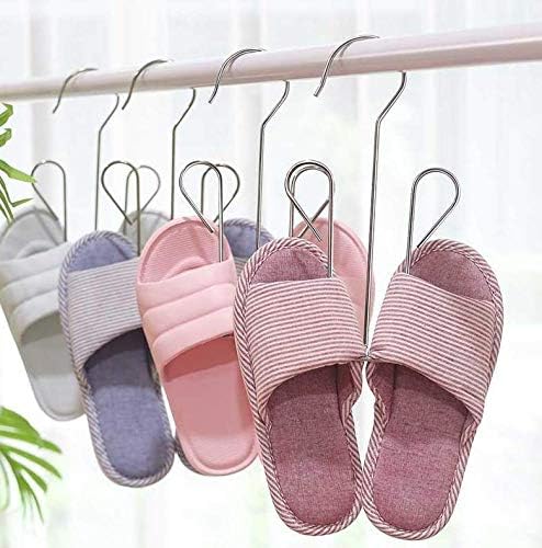 Leoyoubei 5 Pack Stainless Steel Shoes Hanger Drying Rack for Dehumidifying Hanging Leather Shoes,Double Hook Design Drying Shelf Storage Organizer,Closet Organizer Storage