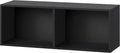 IOTXY DIY Modular Cube Bookcase - CubeXY Customizable Stackable Expandable Basic Shelving Units, 2-Cube Wooden Open Bookshelf for Miscellaneous Storage Organizer, Black