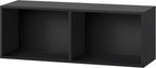 IOTXY DIY Modular Cube Bookcase - CubeXY Customizable Stackable Expandable Basic Shelving Units, 2-Cube Wooden Open Bookshelf for Miscellaneous Storage Organizer, Black