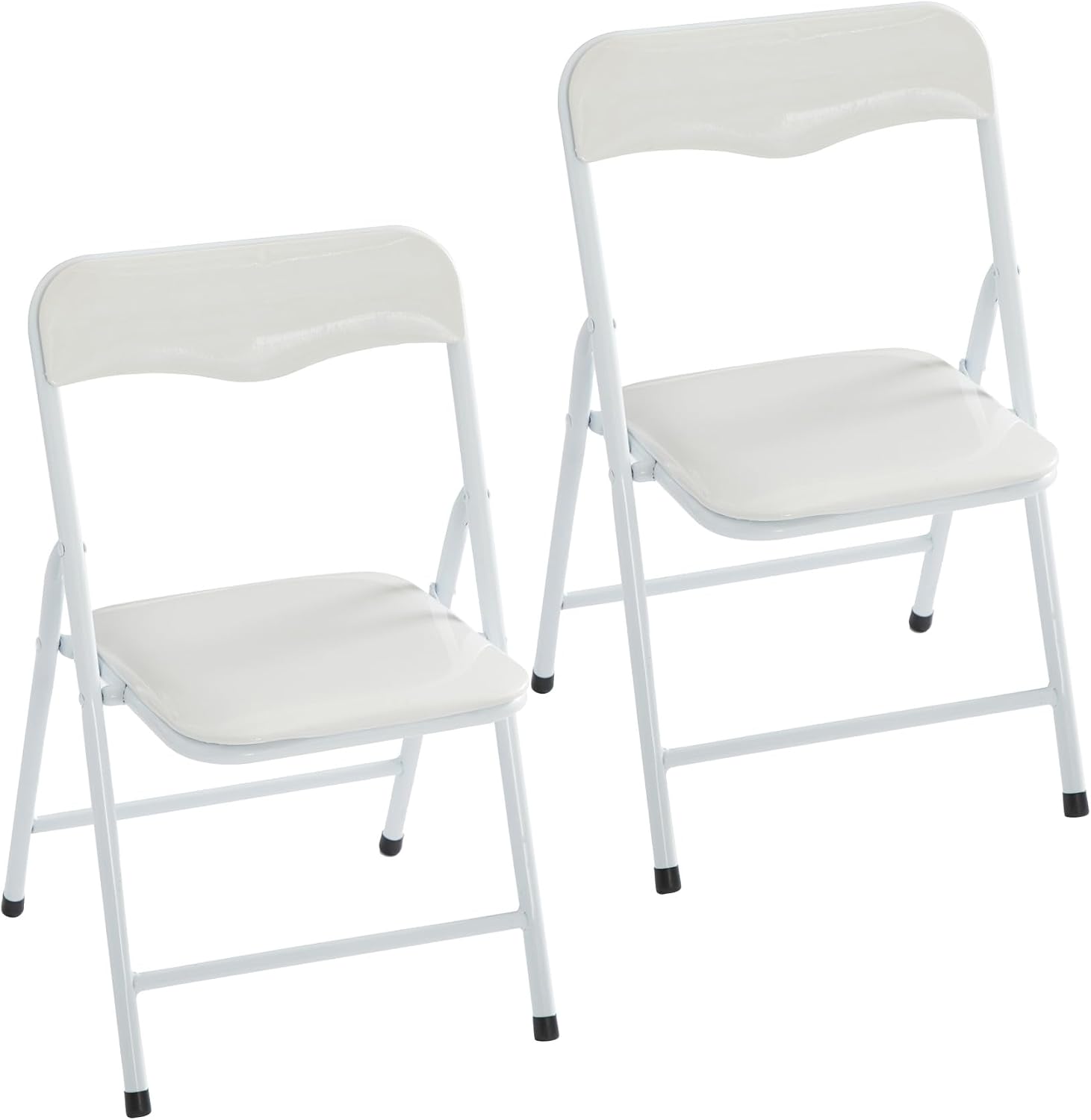 Heritage Kids Padded Folding Chair for Kids, Set of 2, White, Ages 3+