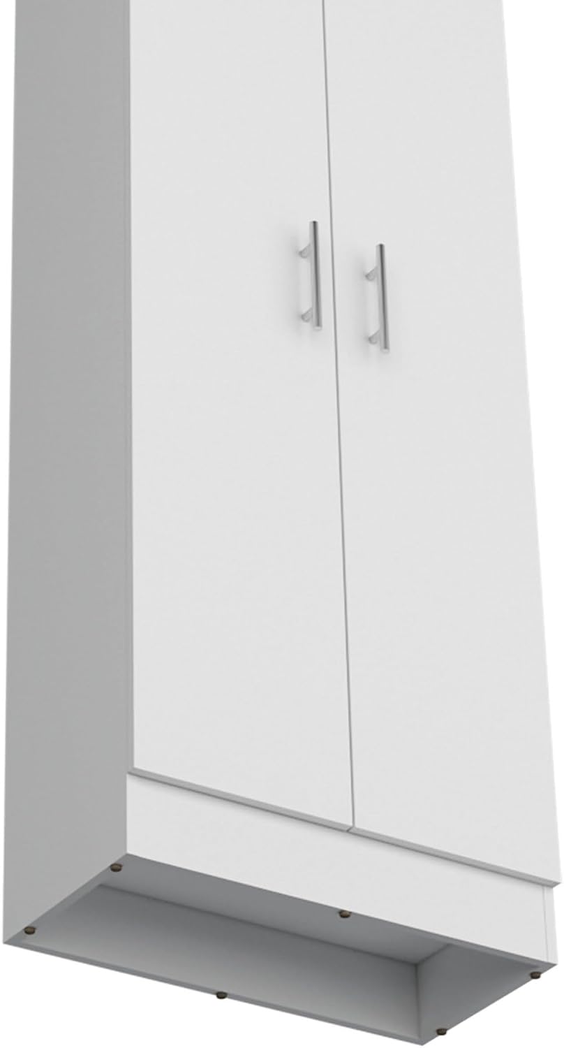 Contemporary Pantry Cabinet, Modern Storage Cabinet with 5 Internal Shelves a...