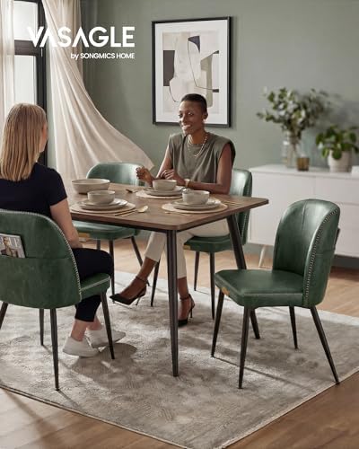 VASAGLE Dining Chairs Set of 2, Upholstered Kitchen Chairs