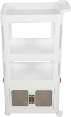 Rolling Storage Cart with Wheels, 4 Tier Organizer Mobile Shelving Unit Utility Cart Tower Rack for Kitchen Bathroom Laundry Narrow Places, Kitchen, Storage Container (823)