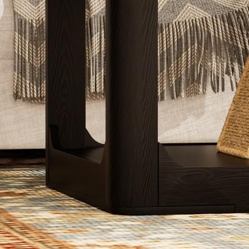 3-Piece Rustic Tables Set, Accent Table Sets with Storage Shelves | 2-Tier Co...