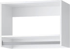 ROOMTEC 34.5" Tall Hanging Closet Unit, Modular Closet System with Hanging Rod, Wardrobe Organizer for Bedroom or Walk-in Closet, Wall Mounted, Customizable Clothes Storage Unit, White