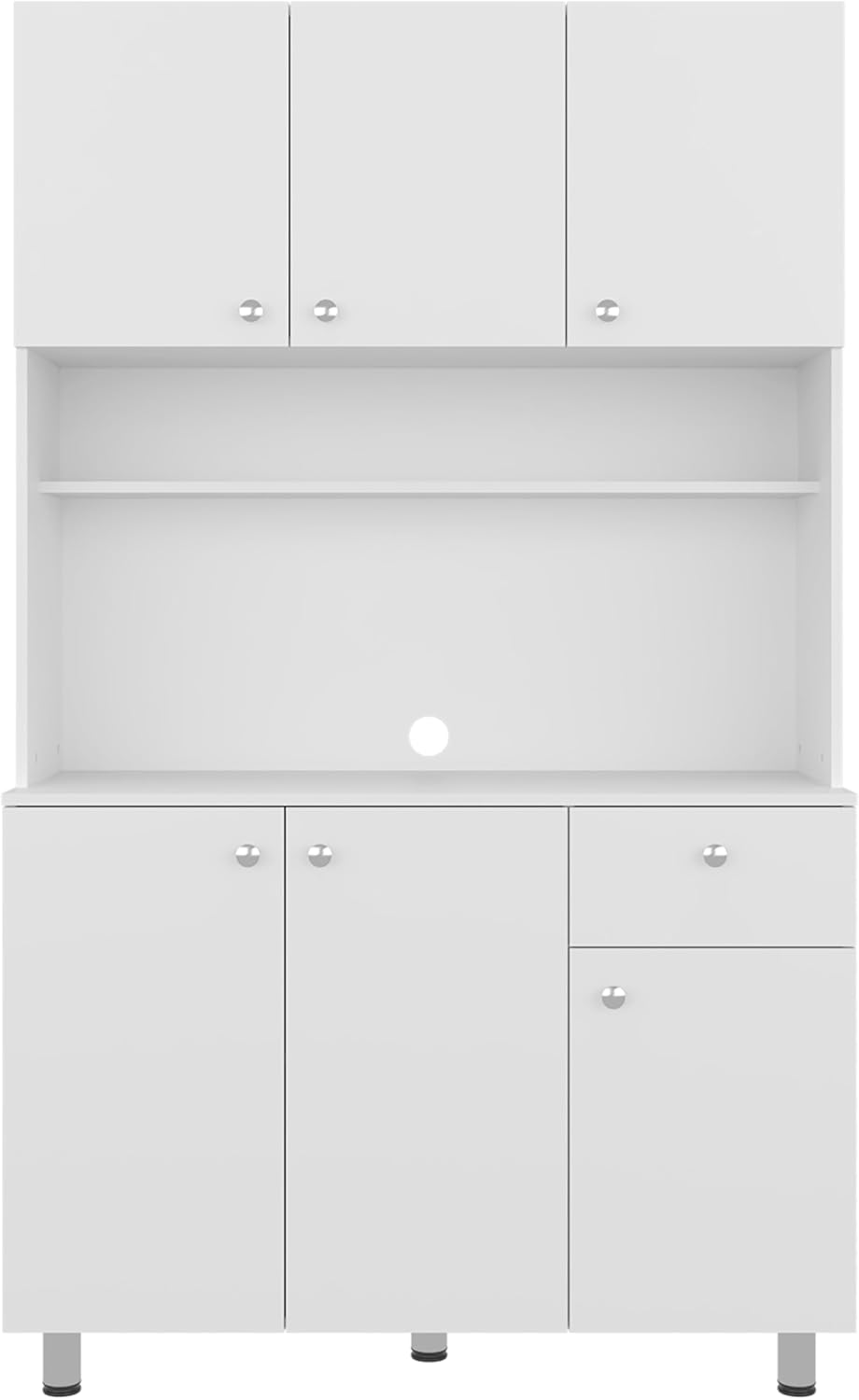 DEPOT E-SHOP 44" Lehr Pantry Cabinet with Ample Storage, Spacious Shelve...