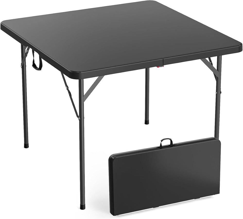 VINGLI 38" Fold in Half Square Table, Bi-Folding Commercial Portable Pla...