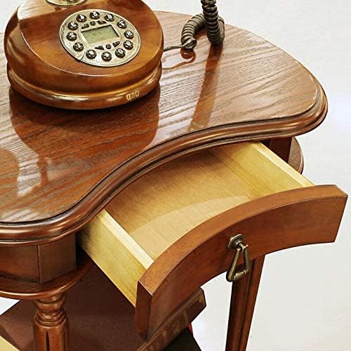 Telephone Table, American Carved Side Table,Shelves with Drawers,Telephone Li...