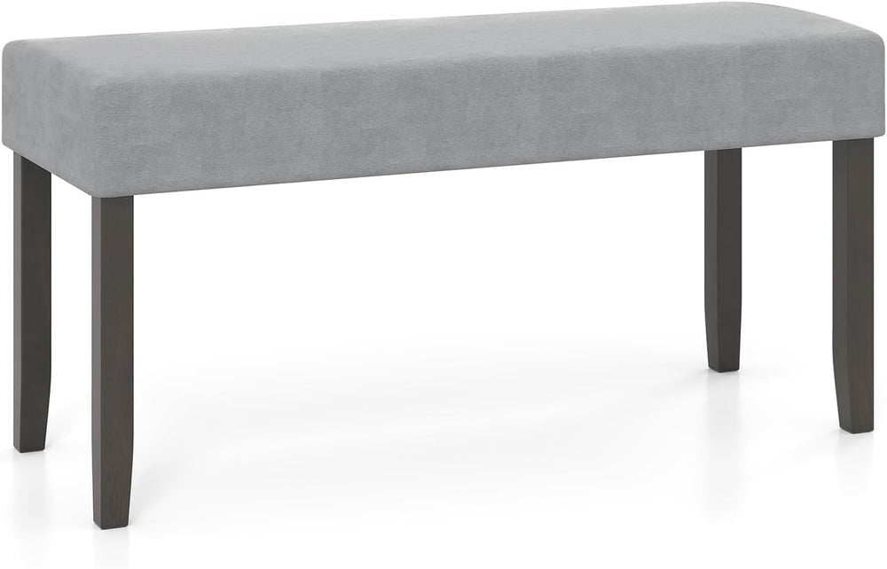 Giantex 40.5" Upholstered Entryway Bench with Padded Seat & Solid Ru...