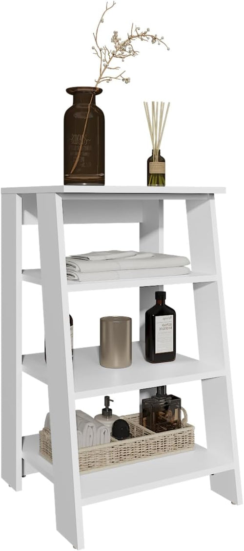 30" High 4-Tier Ladder Shelf Organizer for Bathroom, Side Table, Living Room