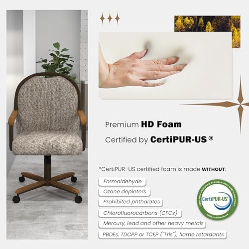 Chromcraft D7775 4pc Swivel Tilt Kitchen Dining Chair - Bronze-Chestnut | Pre...