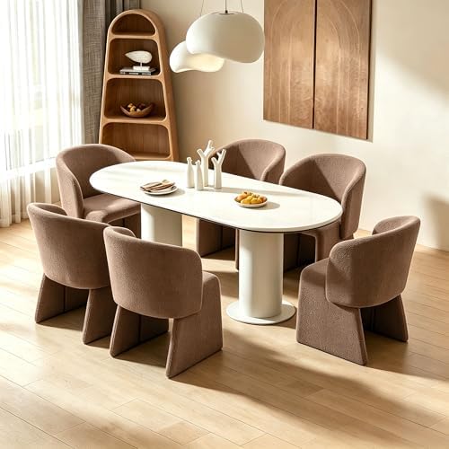 Homedot Upholstered Dining Chairs Set of 6, Modern Dining Room Chairs with Ba...