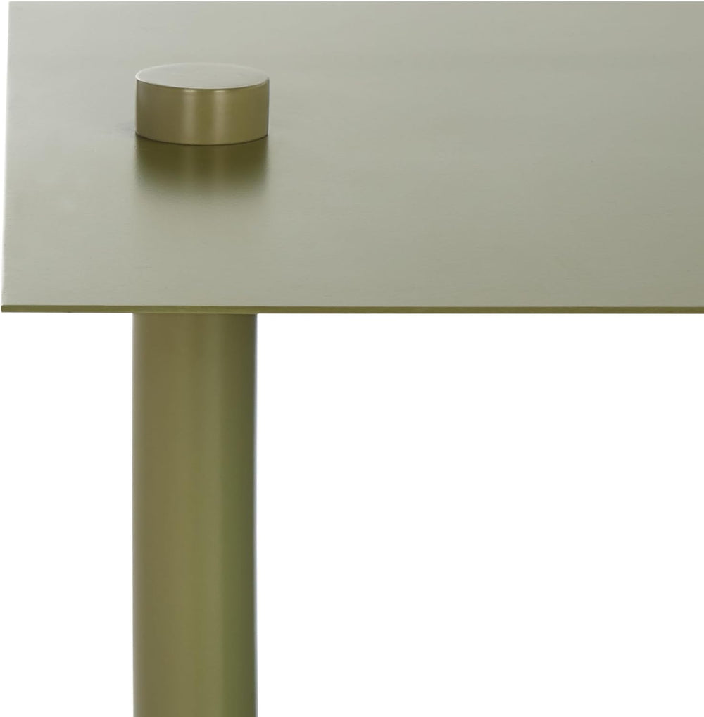 SAFAVIEH Couture Collection - Aldwyn Olive Green Metal Accent Table, Modern F...