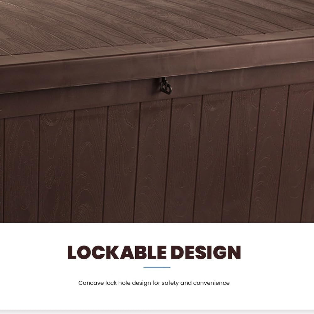 Large Outdoor Storage Box Lockable Organization and Storage Box Waterproof fo...