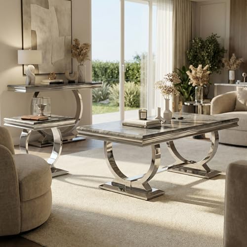 ACEDÉCOR 4 Piece Living Room Table Set, 48 inch Coffee Table Set with 2 End T...