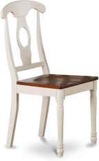 East West Furniture PLKE9-WHI-W 9 Piece Dining Table Set Includes an Oval Dinner Table with Butterfly Leaf and 8 Dining Room Chairs, 42x78 Inch, Buttermilk & Cherry